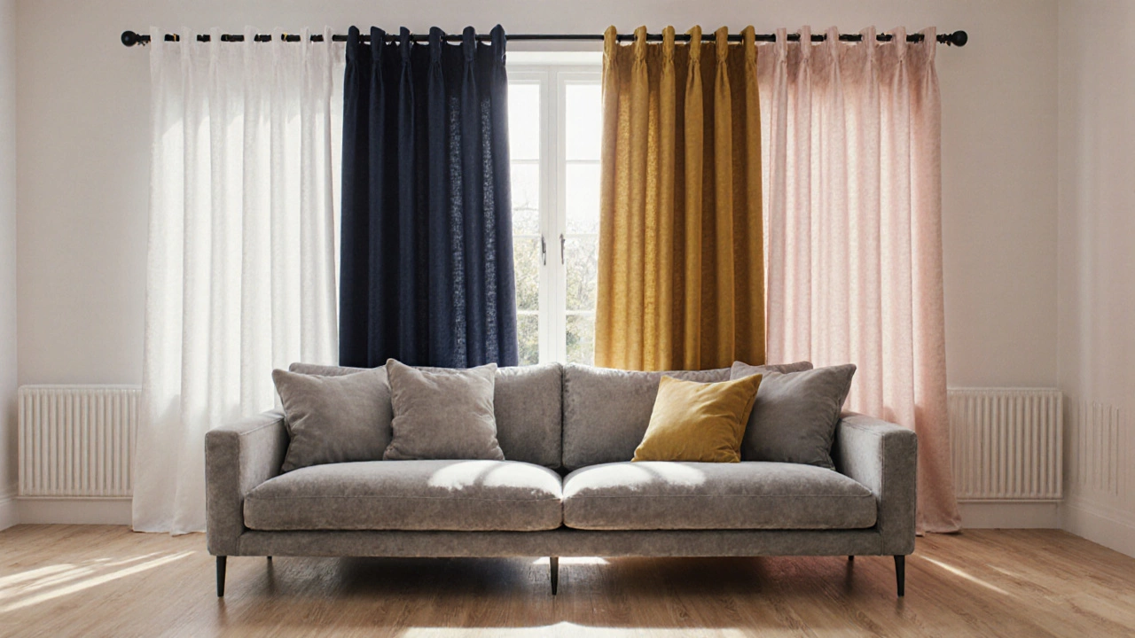 Best Curtain Colors to Pair with a Grey Sofa