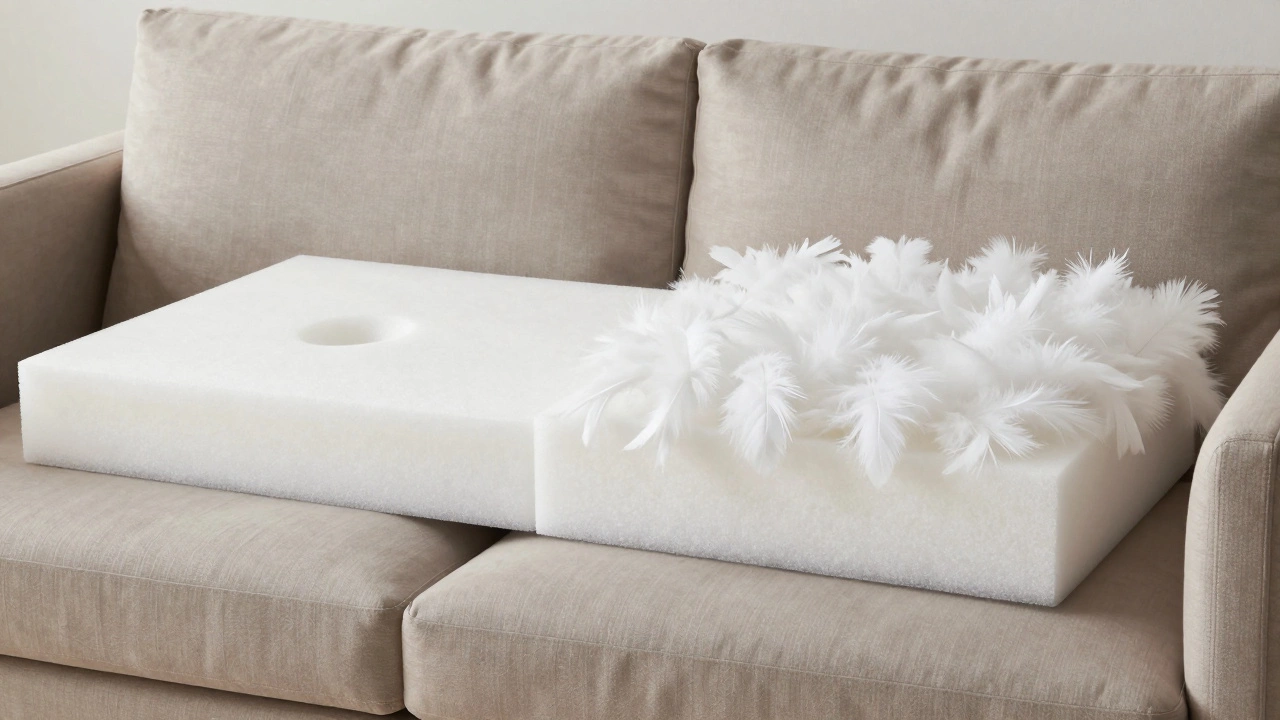 Comparison of compressed low-density foam vs resilient hybrid cushion