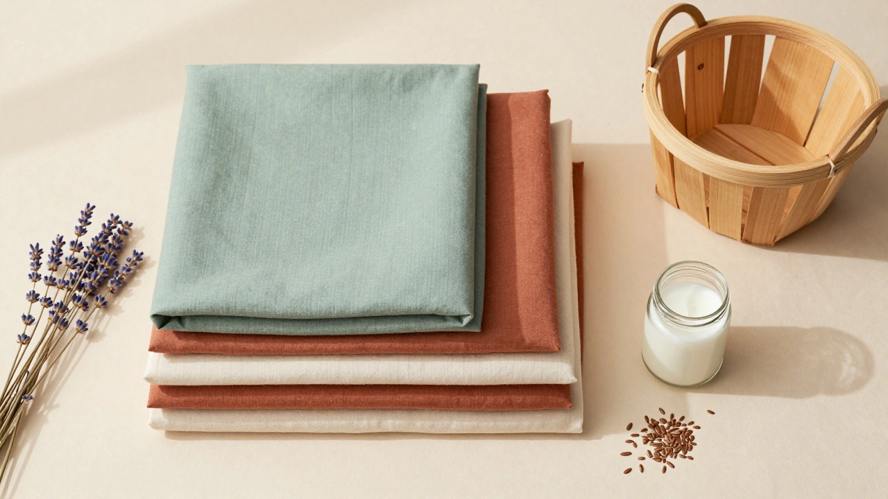 Organic bedding sheets with vinegar and lavender